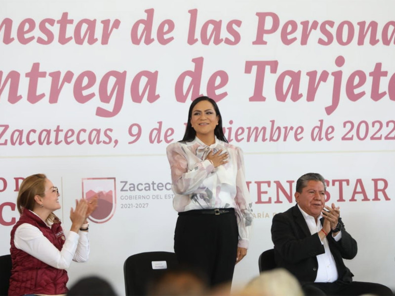 Ariadna Montiel encabeza entrega de 40 mil tarjetas de Bienestar en Zacatecas