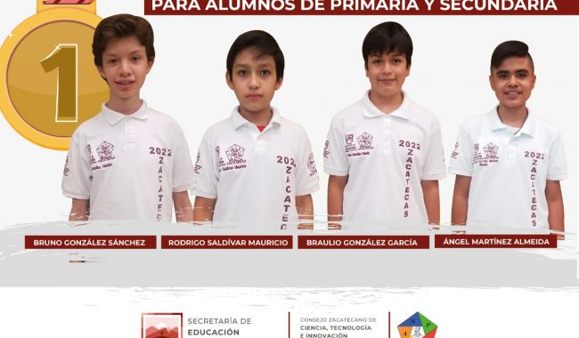 Zacatecas, segundo lugar nacional en Olimpiada de Matemáticas