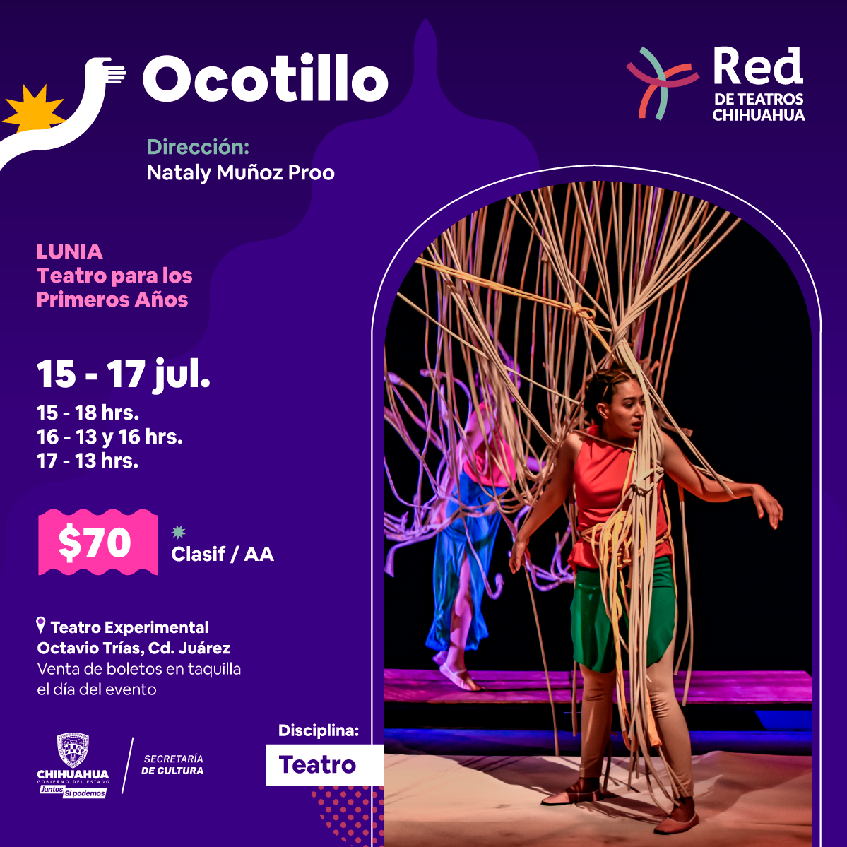 Presenta Secretaría de Cultura programación de la Red de Teatros para este verano en Ciudad Juárez.